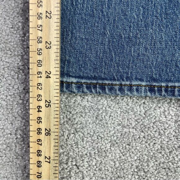 J. Crew Factory Jeans Women's 26 Blue Crop Flare High Rise Button Fly AW389 - Picture 9 of 11